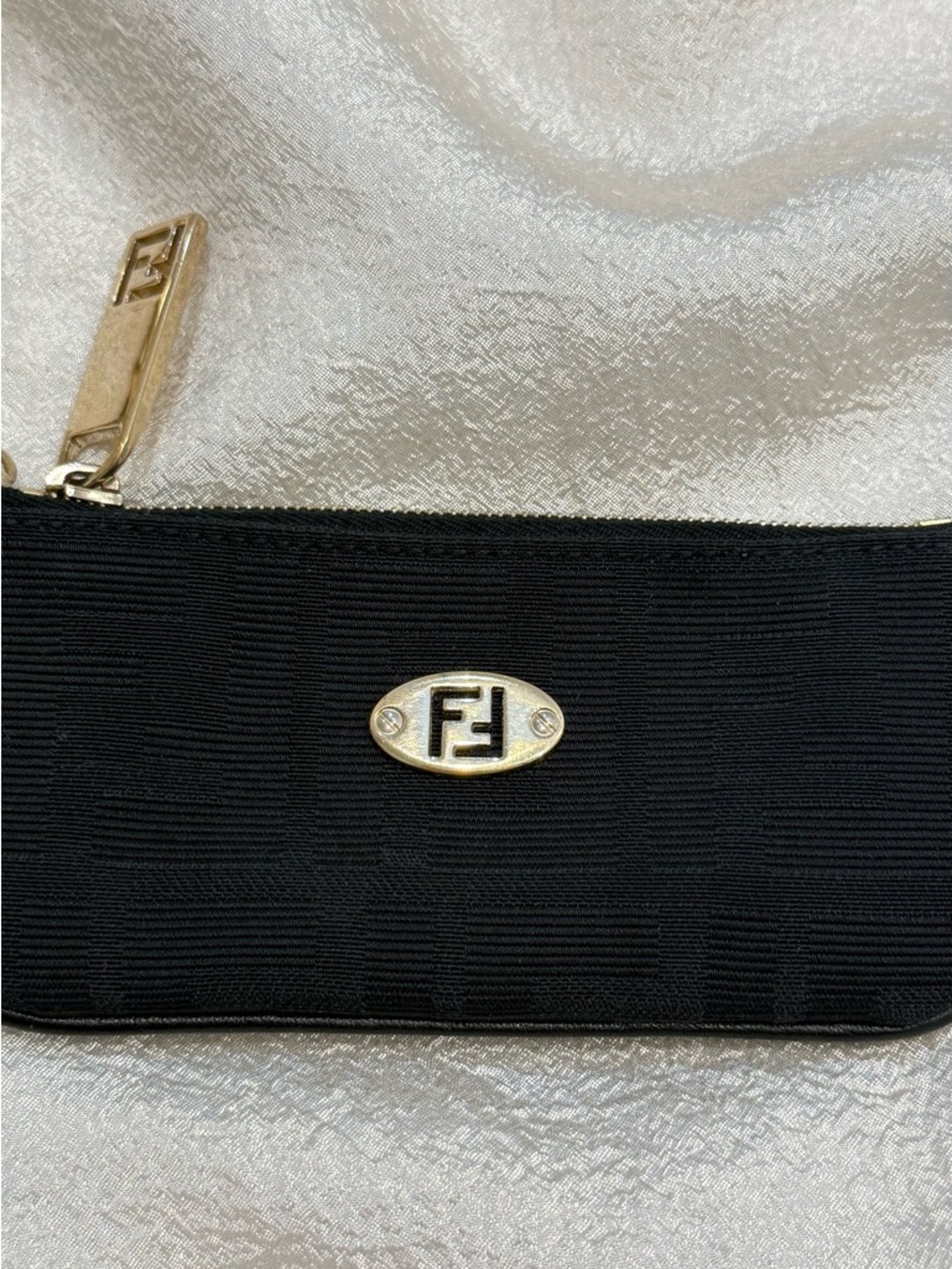 Authentic Fendi Zucca Canvas Key Coin Case Pouch Black - Picture 7 of 15